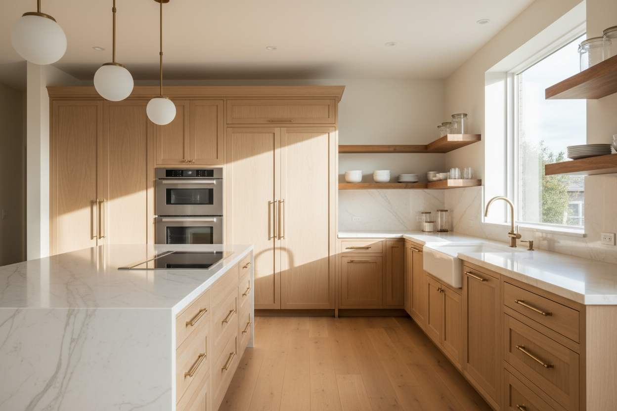 Luxury kitchen with integrated Viking-style appliances